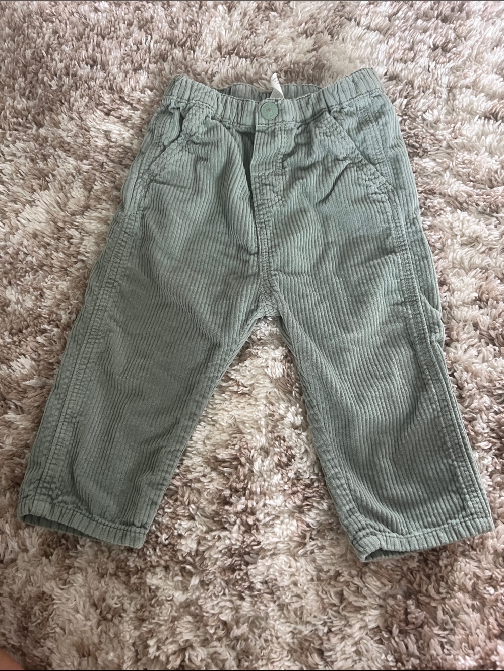 H&M Corduroy Pull-On Pants - Sage